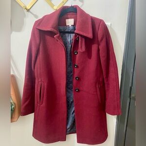 Loft Red Pea Coat